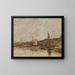Honfleur painting, the port in the morning - Eugène Boudin — framed artwork on a wall