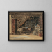 Interior Breton painting, watercolor - Eugène Boudin — framed artwork on a wall