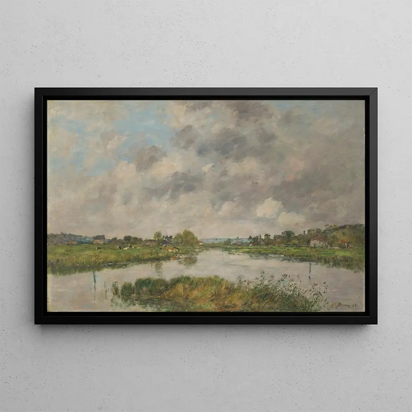 La rivière morte, Deauville - Eugène Boudin — framed artwork on a wall