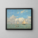 La Sortie des barques à Trouville - Eugène Boudin — framed artwork on a wall