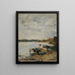 La Touques le matin - Eugène Boudin — framed artwork on a wall