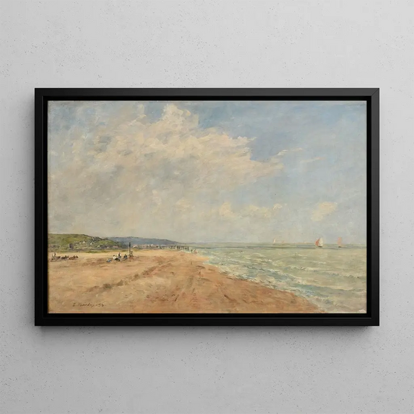 La marée montante, baie de Saint-Valery - Eugène Boudin — framed artwork on a wall
