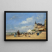 La plage de Trouville - Eugène Boudin — framed artwork on a wall