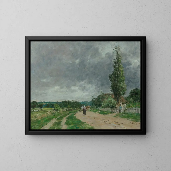 La route de Deauville - Eugène Boudin — framed artwork on a wall