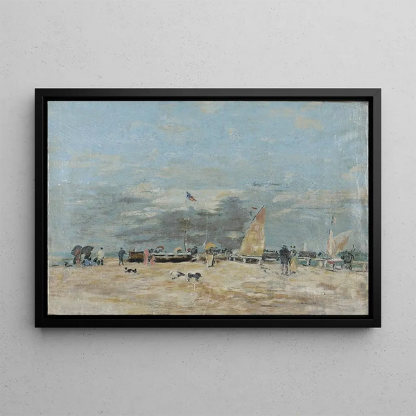 Landscape Painting - Eugène Boudin — framed artwork on a wall