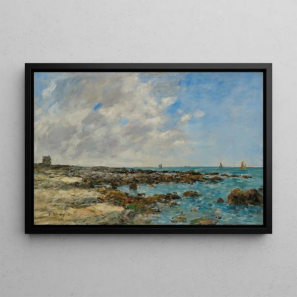 Le Croisic, seaside - Eugène Boudin — framed artwork on a wall