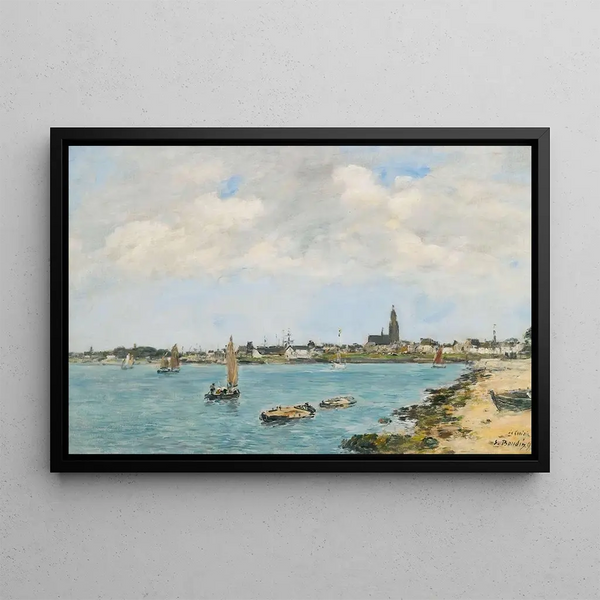 Le Croisic vue générale prise de Pempron - Eugène Boudin — framed artwork on a wall