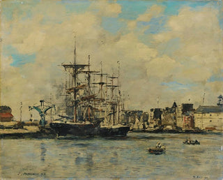 Le Havre, bassin de la Barre - Eugène Boudin — artwork view