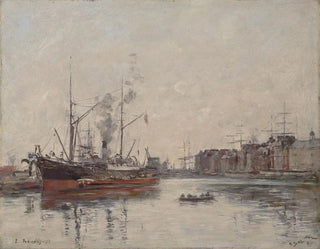 Le Havre, the basin of la Barre - Eugène Boudin — artwork view