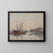 Le Havre, the basin of la Barre - Eugène Boudin — framed artwork on a wall