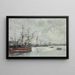 Le Havre, the port - Eugène Boudin — framed artwork on a wall