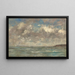 Le Havre, sky over the estuary - Eugène Boudin — framed artwork on a wall