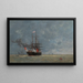 Le Havre, ships at sea - Eugène Boudin — framed artwork on a wall