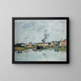 Le Port de Trouville - Eugène Boudin — framed artwork on a wall