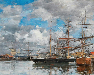 the Deauville Basin - Eugène Boudin — artwork view
