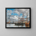 the Deauville Basin - Eugène Boudin — framed artwork on a wall