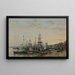 The port of Bordeaux seen from the Chartrons quay - Eugène Boudin — framed artwork on a wall