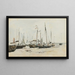Les Bateaux - Eugène Boudin — framed artwork on a wall