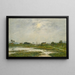 Les bords de la Touques pendant les grandes marées - Eugène Boudin — framed artwork on a wall