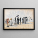 Les Crinolines - Eugène Boudin — framed artwork on a wall