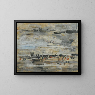 Mare Basse étude - Eugène Boudin — framed artwork on a wall