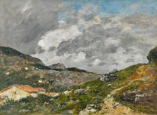 Mountains near Nice - Eugène Boudin — artwork view
