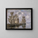 Ships in the port of Honfleur - Eugène Boudin — framed artwork on a wall