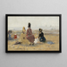 On the beach, Trouville - Eugène Boudin — framed artwork on a wall