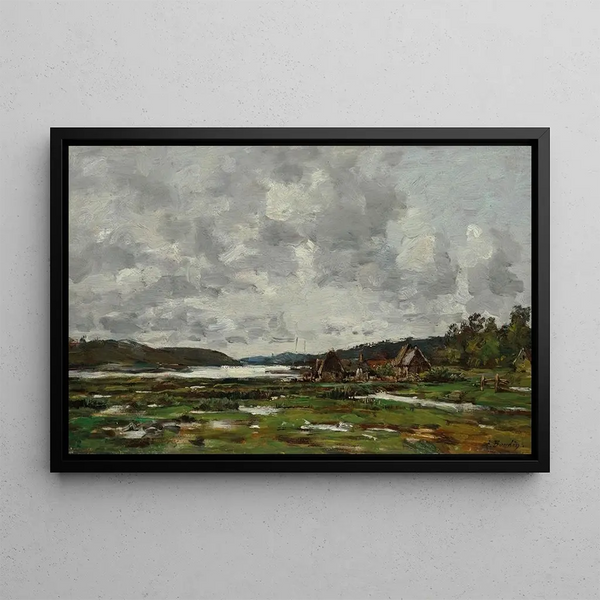 Landscape Painting of Brittany - Eugène Boudin — framed artwork on a wall