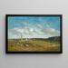 Landscape Painting of the Deauville Surroundings - Eugène Boudin — framed artwork on a wall