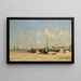 Beach at Berck, low tide - Eugène Boudin — framed artwork on a wall