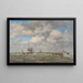 Full Sea, the Lightermen - Eugène Boudin — framed artwork on a wall