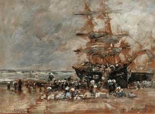 Return of the Terreneuvier to Portrieux - Eugène Boudin — artwork view