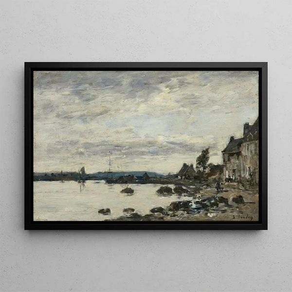 Breton Shore Painting - Eugène Boudin — framed artwork on a wall