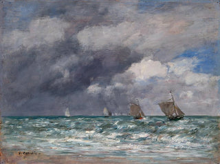 Sailboats near Trouville - Eugène Boudin — artwork view