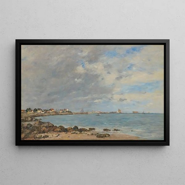 Saint-Vaast-la-Hougue La Baie - Eugène Boudin — framed artwork on a wall