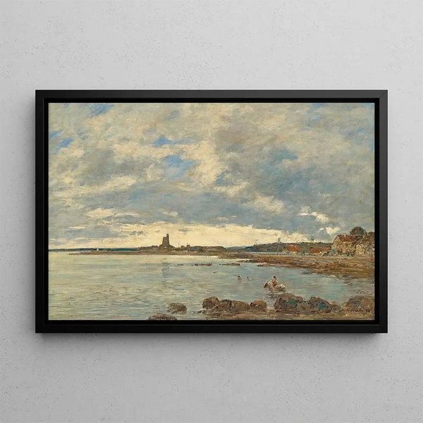 Saint-Vaast-la-Hougue - Eugène Boudin — framed artwork on a wall