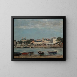 Le Port de Trouville - Eugène Boudin — framed artwork on a wall