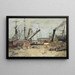 Les chalutiers - Eugène Boudin — framed artwork on a wall
