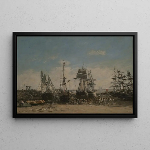 La côte de Portrieux, côte nord - Eugène Boudin — framed artwork on a wall