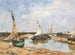 Boats of Trouville between the piers - Eugène Boudin — artwork view