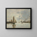 Trouville, the piers at high tide - Eugène Boudin — framed artwork on a wall