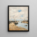 Trouville, the grounded schooner - Eugène Boudin — framed artwork on a wall