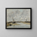 Trouville, the piers at low tide - Eugène Boudin — framed artwork on a wall