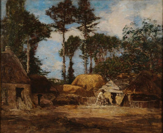 A farm in Brittany - Eugène Boudin — artwork view
