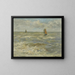 Sailboats on the Sea - Eugène Boudin — framed artwork on a wall
