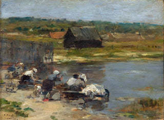 Laveuses au bord de l'étang - Eugène Boudin — artwork view