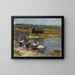 Laveuses au bord de l'étang - Eugène Boudin — framed artwork on a wall