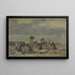 Women washing laundry at Étretat - Eugène Boudin — framed artwork on a wall