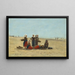 Women on the Beach at Berck - Eugène Boudin — framed artwork on a wall